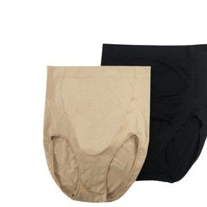 Panties 2pk maternity womens new size M-L cotton 93%nylon spandex hips 39-41.5"